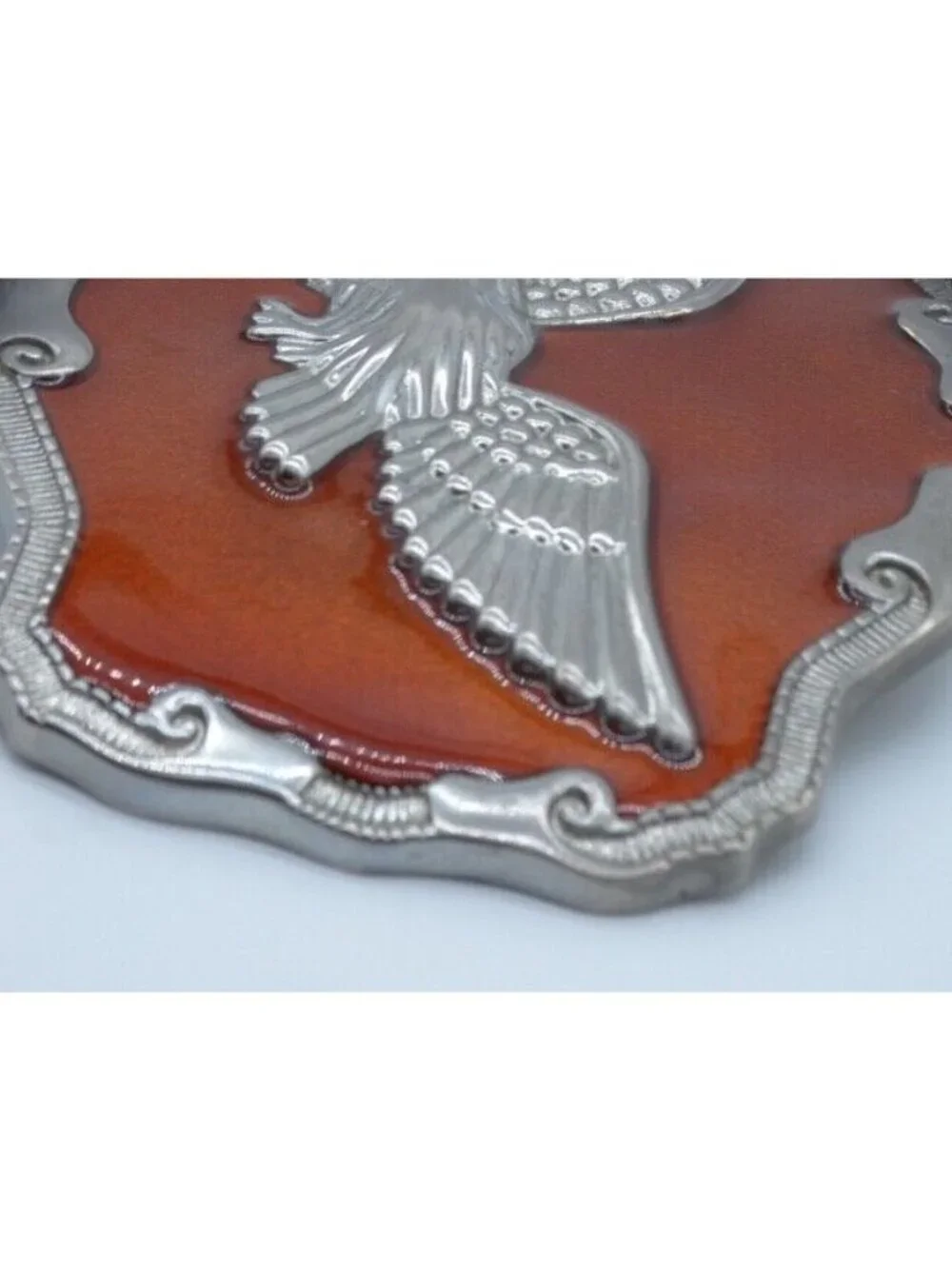 American Bald Eagle Belt Buckle Orange Metal Patriotic Western Patriotic